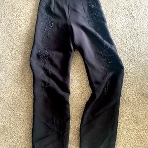 Vintage black sequined dress pants.